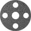 Ultra-High-Temperature Vermiculite Pipe Gaskets with Bolt Holes