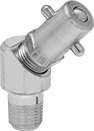 Image of Product. Front orientation. Grease Fittings. Pin-Style Grease Fittings, 45° Elbow, Male.