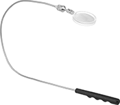 Image of Product. Front orientation. Magnifiers. Magnifying Glasses with Extra-Long Flex-Shaft Handle.
