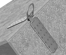Image of ProductInUse. Front orientation. Fall-Arrest Anchors. Roof Fall-Arrest Anchors, Nail On, Style A.