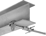 Image of ProductInUse. Front orientation. Fall-Arrest Anchors. I-Beam Fall-Arrest Anchors.