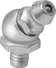 Image of Product. Front orientation. Grease Fittings. Grease Fittings for Unthreaded Holes, 45° Elbow with Serrated Shank.