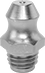 Image of Product. Bottom orientation. Grease Fittings. Self-Tapping Grease Fittings for Unthreaded Holes, Straight with Male Thread.