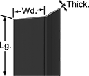 Image of Product. Front orientation. Contains Annotated. Corner Guards. Style 5.