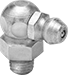 Image of Product. Front orientation. Grease Fittings. Self-Tapping Grease Fittings for Unthreaded Holes, 90° Elbow with Male Thread.