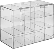 Image of Product. Shown with Door. Front orientation. Eyewear Cabinets. Cabinets for Safety Goggles.