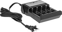 Image of Product. Front orientation. Battery Chargers. Battery Chargers, For Lithium Ion (Li-Ion), Nickel Cadmium (NiCad), and Nickel Metal Hydride (NiMH) Batteries.