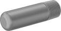 Image of Product. Male. Front orientation. Pipe and Fittings. Medium-Pressure Galvanized Iron and Steel Threaded Pipe Fittings, Plugs, Threaded Fitting Connection, Male, Round Body.