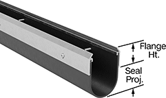Image of Product. Neoprene Bulb Weatherstripping Seal. Front orientation. Contains Annotated. Weatherstripping. Wraparound Bottom-Mount Weatherstripping, Bulb Weatherstripping Seal, Neoprene Seal.