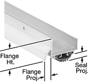 Image of Product. Front orientation. Contains Annotated. Weatherstripping. Wraparound Bottom-Mount Weatherstripping with Drip Guard.
