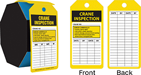 Image of Product. Roll. Front orientation. Contains Annotated, MultipleImages. Crane Inspection. Inspection Record Tags, 6 1/4" High.