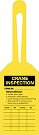 Image of Product. Notched-Loop Tag Holder. Front orientation. Crane Inspection. Inspection Record Tags, 5 15/16" High.