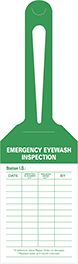 Image of Product. Notched-Loop Tag Holder. Front orientation. Emergency Eyewash Inspection. Inspection Record Tags.