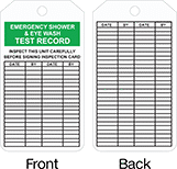 Image of Product. Front orientation. Contains Annotated, MultipleImages. Tags. Inspection Record Tags, Emergency Shower & Eye Wash Test Record, Package.