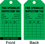 Image of Product. Front orientation. Contains Annotated, MultipleImages. Tags. Inspection Record Tags, Fire Sprinkler Inspection Tag.