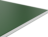Image of Specification. Front orientation. Green. Color-Contrasting Engravable HDPE Sheets, White Core, Opaque.
