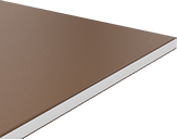 Image of Specification. Front orientation. White Core. Color-Contrasting Engravable HDPE Sheets, Brown, Opaque.
