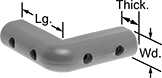 Image of Product. Front orientation. Contains Annotated. Surface Guards. Heavy Duty Build-Your-Own Surface Guards, Corner Guards.
