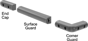 Image of System. Front orientation. Contains Annotated. Surface Guards. Heavy Duty Build-Your-Own Surface Guards.