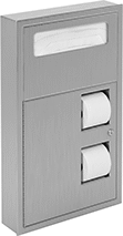 Image of ProductInUse. Front orientation. Toilet Paper Dispensers. Combination Toilet Paper Dispensers, Style B.