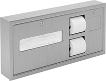 Image of ProductInUse. Front orientation. Toilet Paper Dispensers. Combination Toilet Paper Dispensers, Style D.