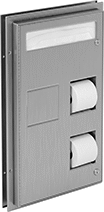 Image of ProductInUse. Front orientation. Toilet Paper Dispensers. Combination Toilet Paper Dispensers, Style C.