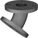 Image of Product. Front orientation. Pipe and Fittings. FM-Approved Low-Pressure Iron and Steel Flanged-End Pipe Fittings, 45° Elbow Connectors, Flanged.