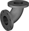 FM-Approved Iron Pipe Fittings with Flanged Ends