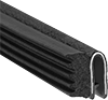 Water- and Weather-Resistant Foam Rubber Push-On Edge Seals with Bulb on Side