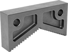 Image of Product. Front orientation. Vise Jaws. Pipe Vise Jaws, For Reed, Upper Jaw Pipe Jaw.