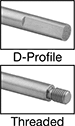Image of Attribute. Front orientation. ZoomedIn view. Contains Border, MultipleImages. Mixer Shafts for Threaded Propellers.