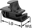 Image of Product. Front orientation. Contains Annotated. Push-to-Close Latches. Vibration-Resistant Push-to-Close Latches with Handle, Style 6.