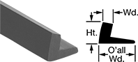 Image of Product. Front orientation. Contains Annotated, MultipleImages. Edge Seals. High-Temperature Rubber Flange-Mount Edge Seals.