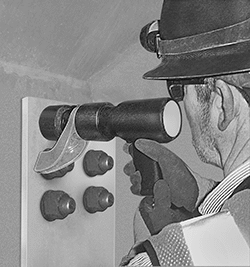 Image of ProductInUse. Pistol Grip Shown in Use with Shock Absorber. Back orientation. Torque Wrenches. Air-Powered Torque Wrenches, Pistol Grip.