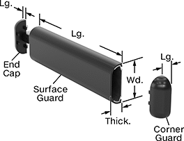 Image of System. Front orientation. Contains Annotated. Surface Guards. Snap-Together Reinforced Surface Guards, Style 3.