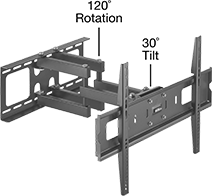 Image of Product. Front orientation. Contains Annotated. Positioning Arms. Wall-Mount Flat-Panel Monitor Positioning Arms , Screw-On Base—Wall Mount, Style E.
