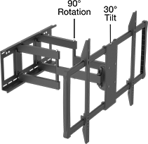 Image of Product. Front orientation. Contains Annotated. Positioning Arms. Wall-Mount Flat-Panel Monitor Positioning Arms , Screw-On Base—Wall Mount, Style F.