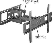 Image of Product. Style D. Front orientation. Monitor Mounts. Wall Monitor Mounts, Extendable, Screw-On Base, Style D.