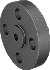 Image of Product. Butt Weld: Raised Surface on Back. Back orientation. Pipe and Fittings. Extreme-Pressure Iron and Steel Unthreaded Pipe Flanges, Forged Flanges, Butt Weld, Raised Surface.
