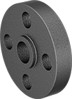 Image of Product. Slip-On Weld Female: Raised Surface on Back. Back orientation. Pipe and Fittings. Extreme-Pressure Iron and Steel Unthreaded Pipe Flanges, Forged Flanges, Slip-On Weld Female, Raised Surface.