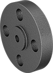 Image of Product. Socket-Connect Female: Raised Surface on Back. Back orientation. Pipe and Fittings. Extreme-Pressure Iron and Steel Unthreaded Pipe Flanges, Forged Flanges, Socket-Connect Female, Raised Surface.