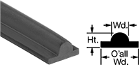 Image of Product. Front orientation. Contains Annotated, MultipleImages. Edge Seals. High-Temperature Rubber Surface-Mount Edge Seals, Style B.