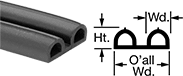Image of Product. Front orientation. Contains Annotated, MultipleImages. Edge Seals. Chemical-Resistant Surface-Mount Edge Seals, Style A.