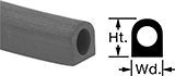Image of Product. Front orientation. Contains Annotated, MultipleImages. Edge Seals. Oil-Resistant Surface-Mount Edge Seals, Style A.