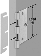 Image of ProductInUse. Front orientation. Contains Annotated, Inset. Shims. Slot, Sold Individually, For Hinges.