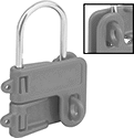 Image of Product. For up to Two Padlocks. Front orientation. Contains Inset. Lockouts. Pry-Resistant Lockout Hasps, Lockout Hasp, 2.