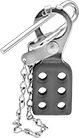Image of Product. Front orientation. Lockouts. Pry-Resistant Interlocking-Hasp Valve Lockout with Chain.