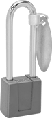 Image of Product. Front orientation. Padlocks. Extra-Clearance Padlocks with Identification Tags.