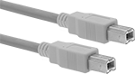 Image of Product. Front orientation. USB Cords. Continuous-Flex USB Cords, USB-B Plug × USB-B Plug.
