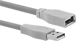 Image of Product. Front orientation. USB Cords. Continuous-Flex USB Cords, USB-A Plug × USB-A Socket.